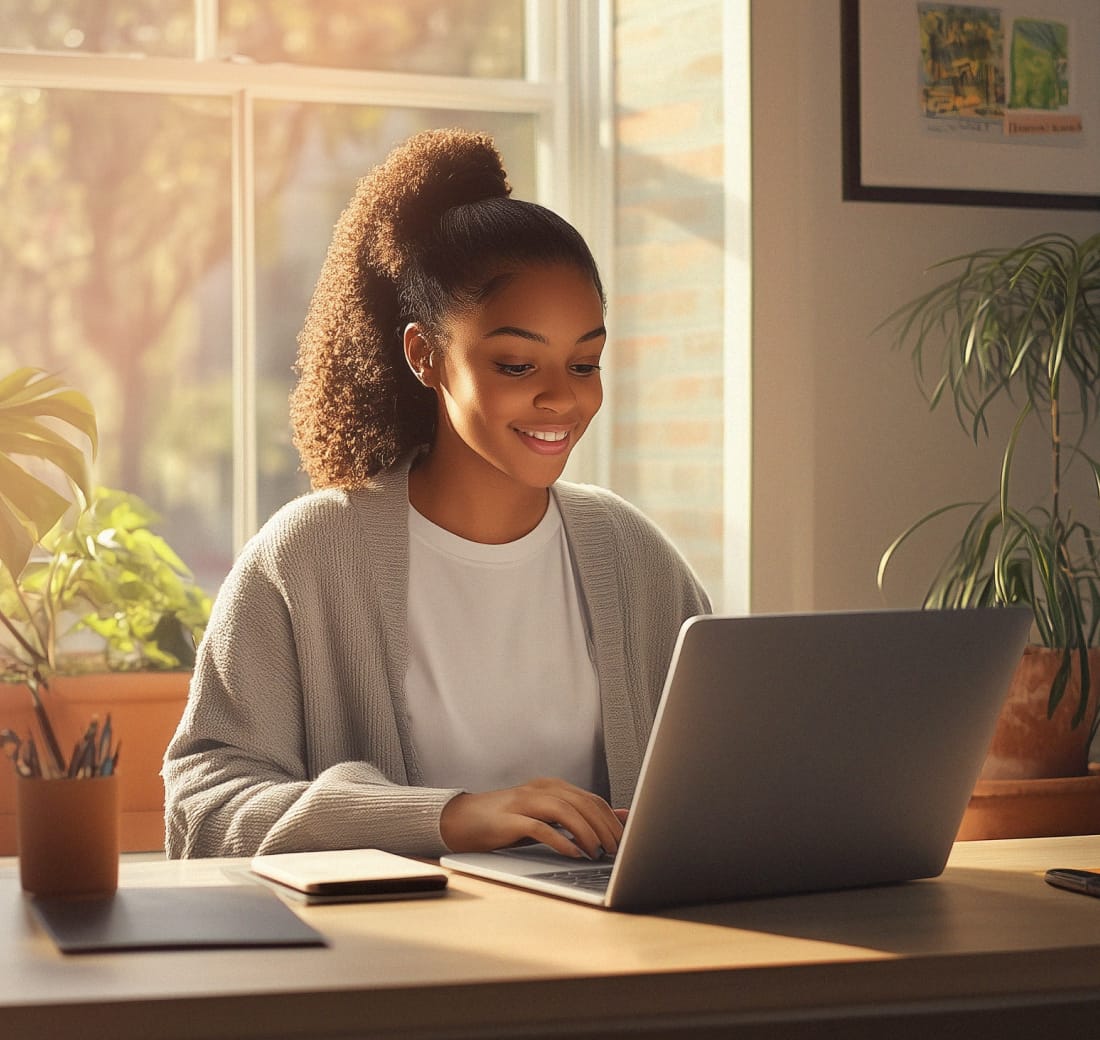 Un étudiant participe à une conférence en ligne via RingCentral