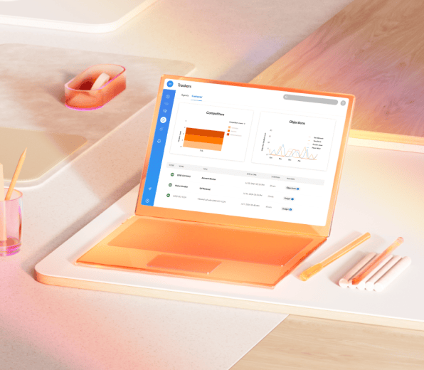 RingCentral's trackers dashboard for revenue intelligence insights
