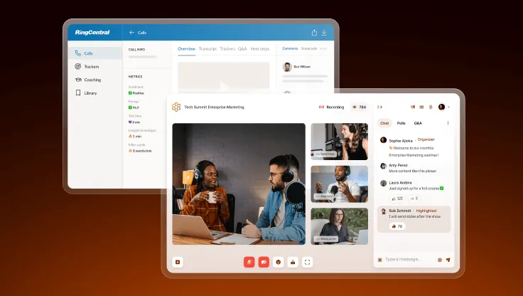 An ongoing event done via the AI-powered RingCentral Events platform